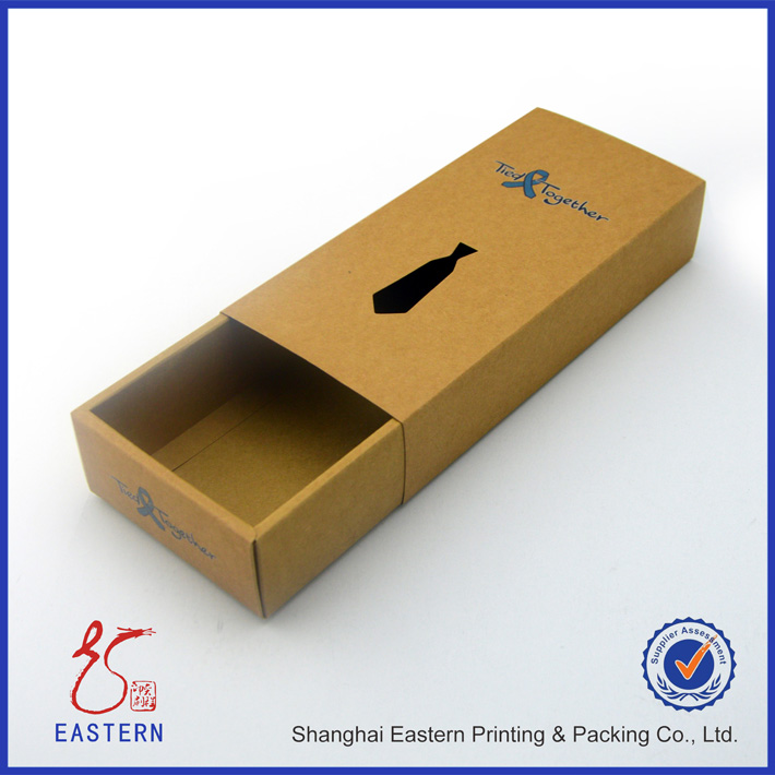 牛皮紙抽屜領帶盒